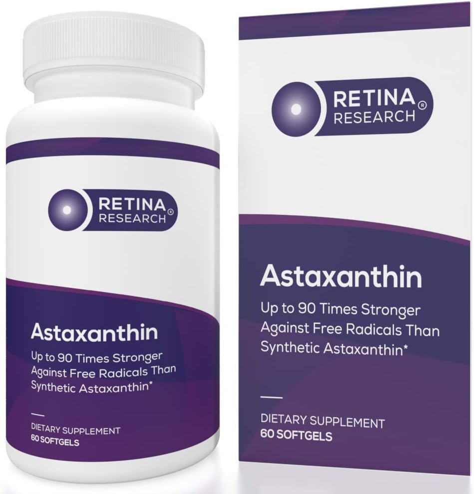 Looduslik astaksantiin silma vitamiin 10mg - toidulisandid silmade tervise toetamiseks - kuni 90 korda tugevam kui sünteetiline - arstide poolt formuleeritud - 3. partei sertifitseeritud - 60 softgelit