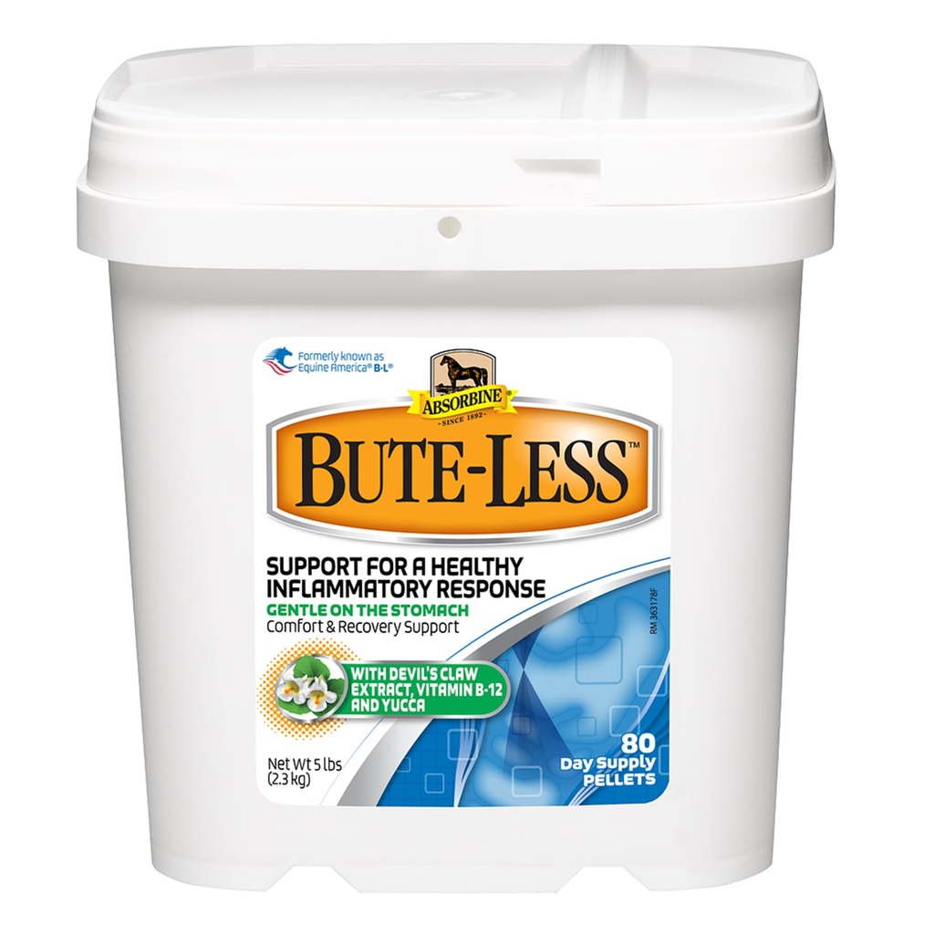 Absorbiini Bute-Less Comfort & Recovery Supplement Pellets, Tervislik põletikuline reaktsioon, 5 lb / 80 päeva pakkumine