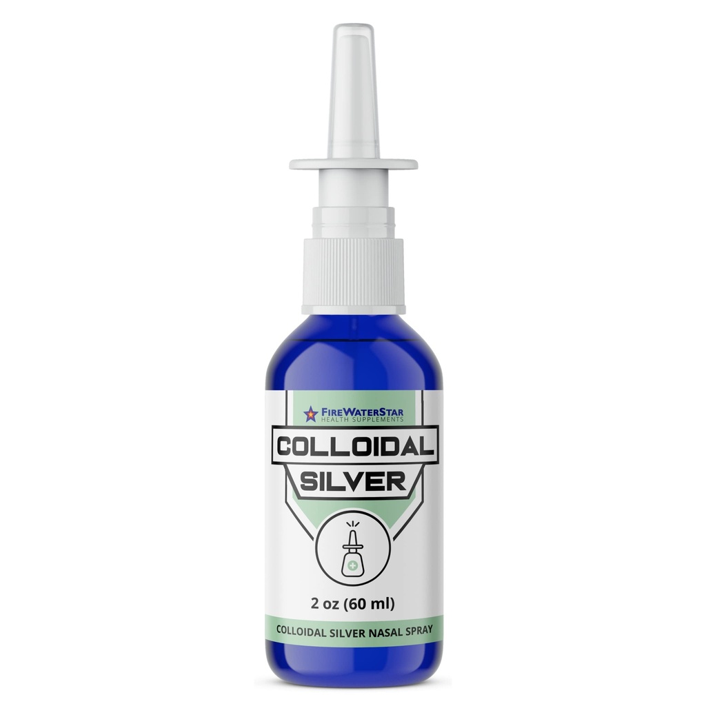 FWS Colloidal Silver Nasal Spray - 2oz - Ultra Fine Silver Mist - 50 ppm - 99,99% Puhtus - Sinus Relief - Aitab kuiva, ärritunud, kleepuv nina - Immuunsüsteemi tugi - täiskasvanutele ja teismelistele