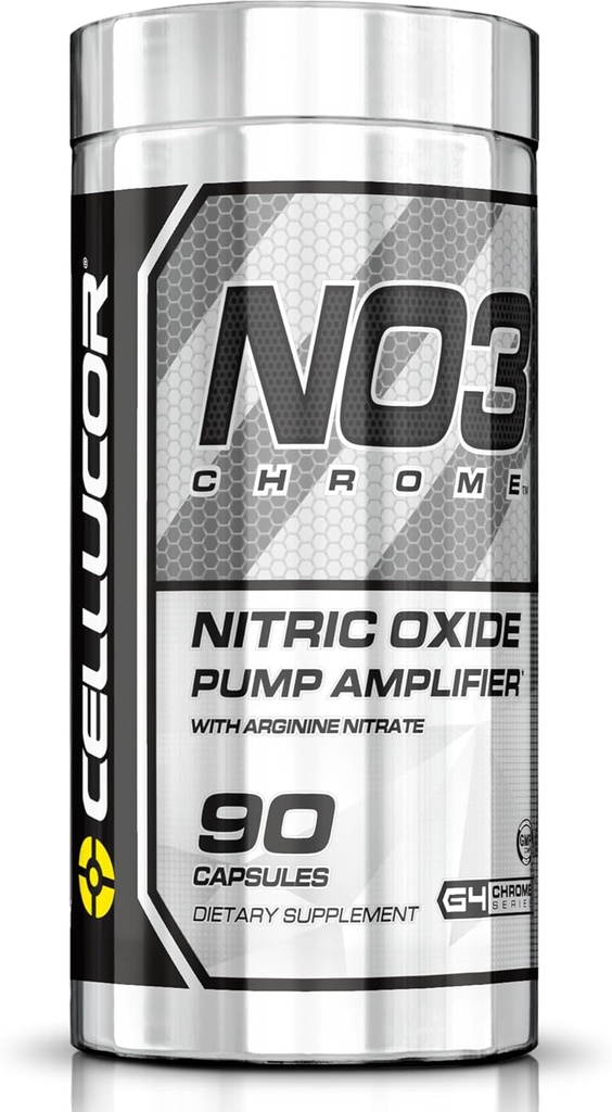 Cellucor NO3 Chrome Lämmastikoksiidi Toidulisandid Arginiinnitraadiga Lihaspump & Verevool, 90 kapslit, G4