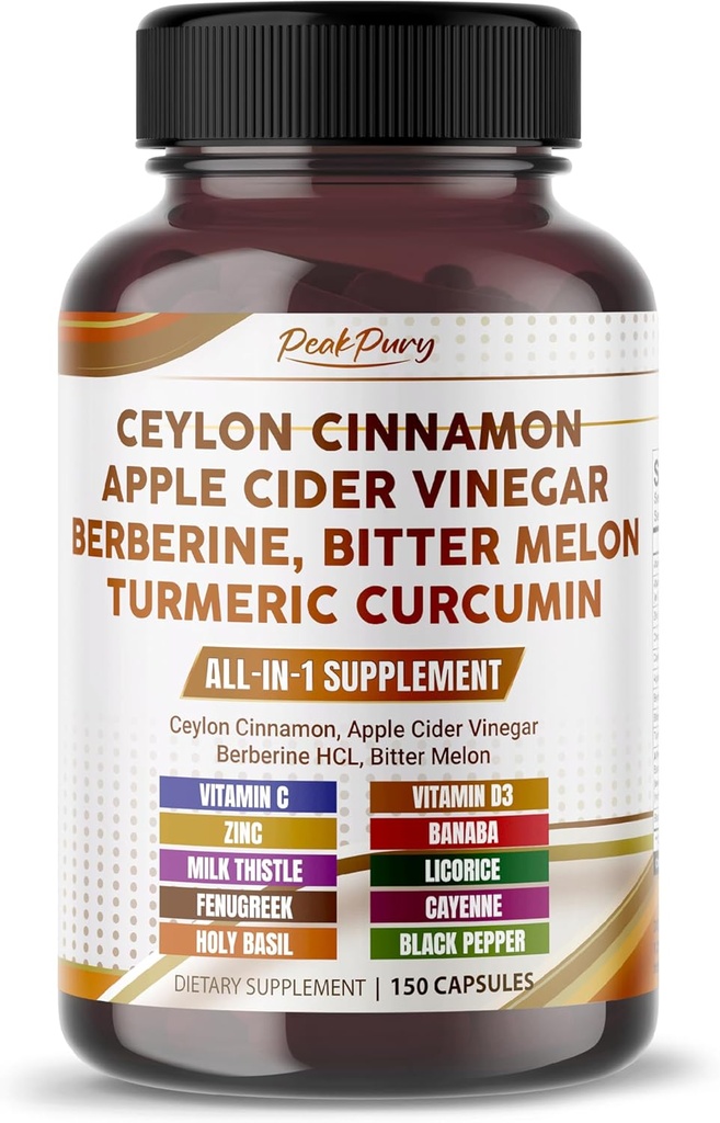 Ceylon Cinnamon Õunasiider Äädikas Berberine Bitter Melon - valmistatud USA-s