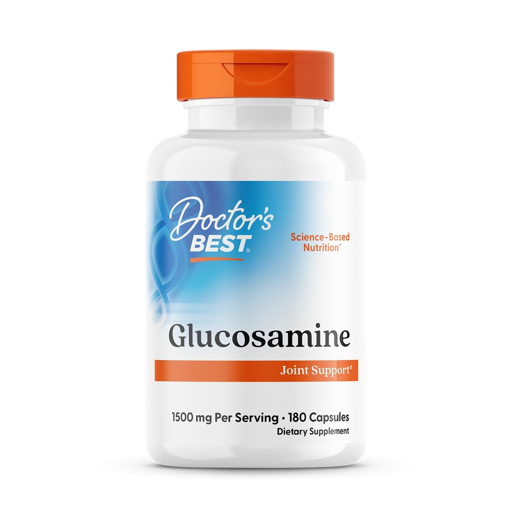 Arstid BEST Glükosamiin, ühine tugi, GMO, Gluteenivaba, Sojavaba, 1500 mg per Serving, 180 kapslit
