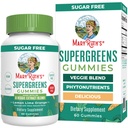 MaryRuth's Super Greens | Naturally-Occurring Quercetin | Spirulina | Broccoli Root | Kale Leaf | Sugar Free Gummies for Adults and Kids Ages 4+ | 2g Fiber | Vegan | 60 Count