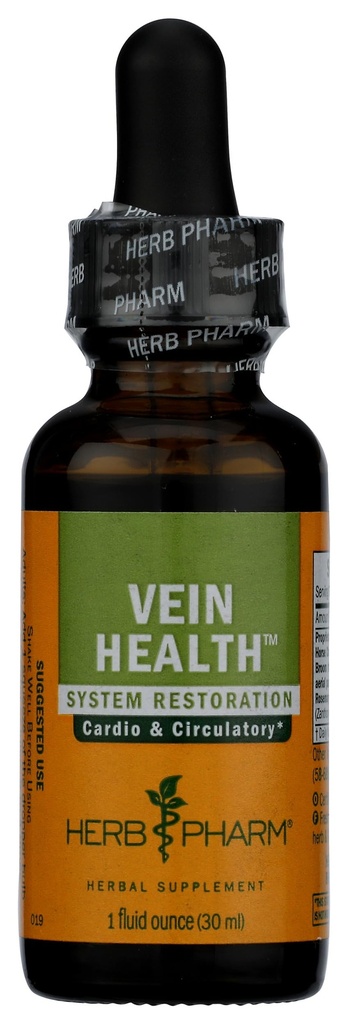Herb Pharm Vein Health Vedel Taimne valem südame-veresoonkonna ja vereringesüsteemi toetuseks, 1 Fl Oz