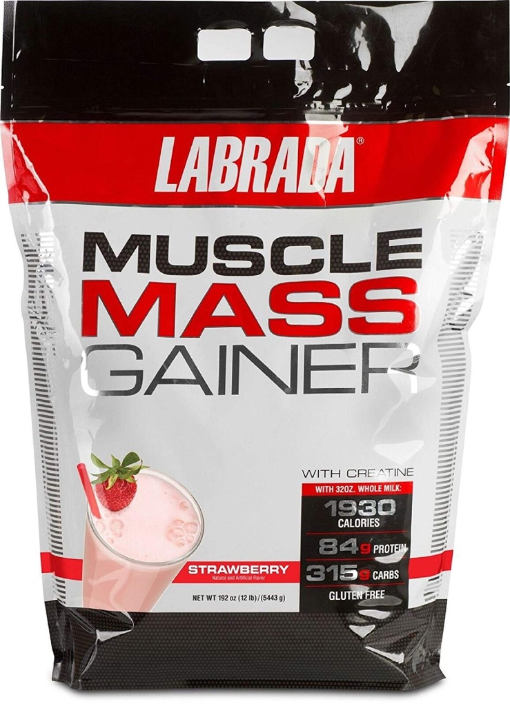 Labrada Toitumine Lihased Mass Gainer, Maasikas, 12 Nael