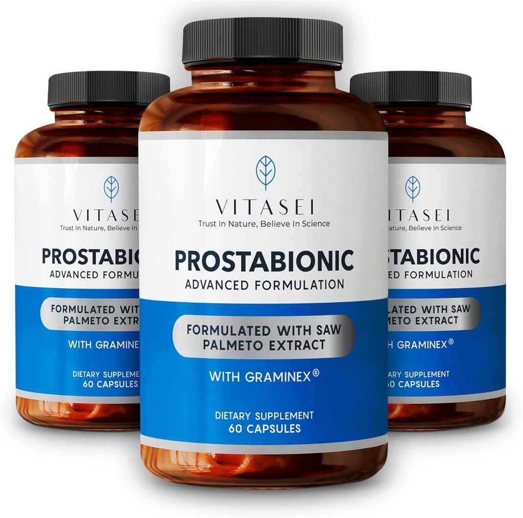 VITASEI Prostabionic koos Graminexi, Saw Palmetto, Pygeum Africanum - põie tõrje ja eesnäärme lisandid meestele - 60 kapslit (3. pakk)