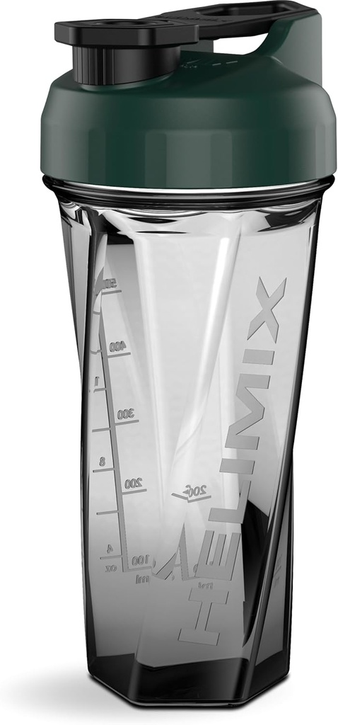 HELIMIX 2.0 Vortex Blender Shaker Bottle hoiab kuni 28oz | Segamiskuuli ega viskit | USA Made | Portable Pre Workout Whey Protein Drink Shaker Cup | Segab kokteile Smoothies Shakes | Top Rack Safe