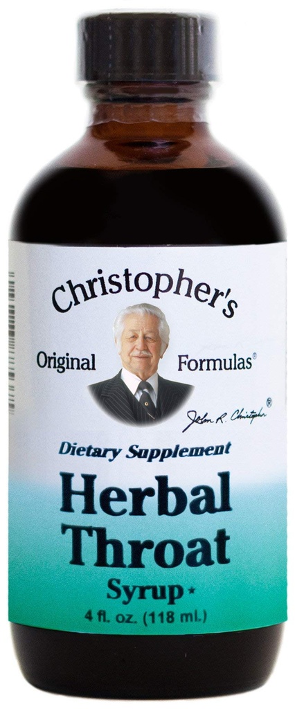 Christopheri originaalsed valemid Taimse kurgu siirup - 4 oz | õrn, Taimne toetus hooajalisele heaolule