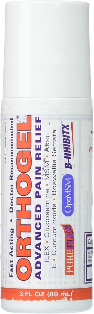 Orthogel Advanced Cold Therapy Pain Relief Gel Roll On, 3 oz (pakk 3)