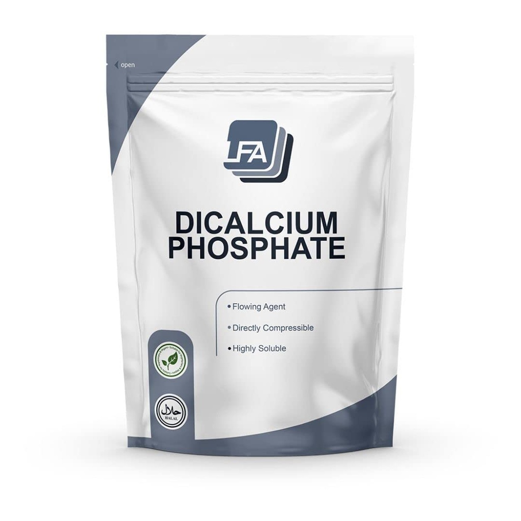 Dikaltsiumfosfaatdihüdraat DCPD pulber - 1 kg (2, 2 lb) - Tablett & Kapsli voolav aine - toiduvastane aine ja toidulisand