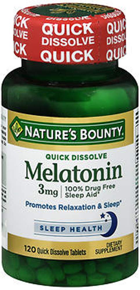 Nature's Brand Bounty Melatoniin Kiire lahustamine Tabletid, 120 ct