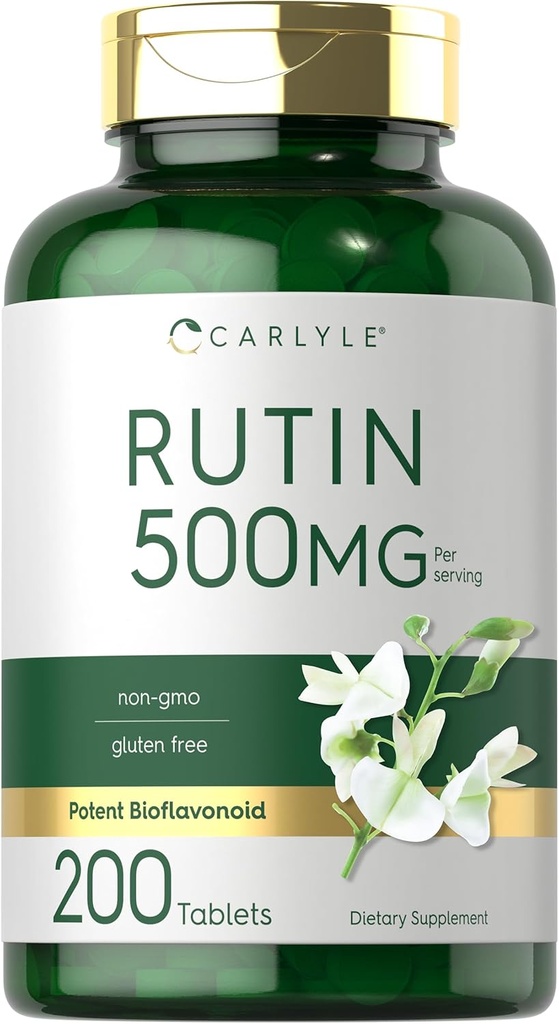Carlyle Rutin Supplement 500mg | 200 tabletti | Taimetoitlane, mitte-GMO, gluteenivaba