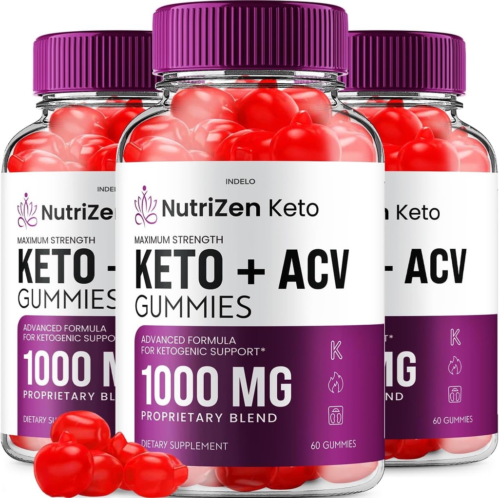 (3 Pack) NutriZen Keto ACV Gummies - Advanced Formula Nutri Zen Keto Plus ACV Gummies Apple Siider Äädikas Keto Nutrizen ACV Gummies Dieet Toidulisandid Arvustused Mehed Naised (180 Gummies)