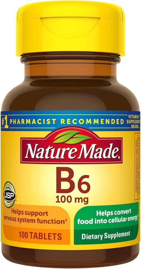 Nature Made Vitamiin B- 6 100 mg tabletid 100 ea (pakk 4)