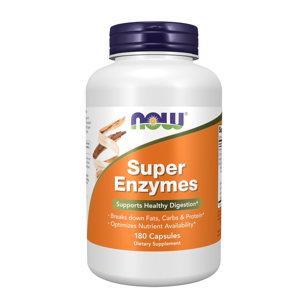 NOW Foods Supplements, Super Ensüümid, Formuleeritud Bromelain, Ox Bile, Pankreatin ja Papain, 180 kapslit