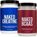 Naked Pure Creatine Monohydrate 100 Servings + 100 Servings Unflavored Naked BCAAs Vegan Bundle
