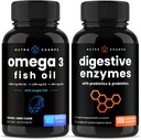 NutraChamps Omega 3 kalaõli ja seedeensüümid 2 pakendikomplekt