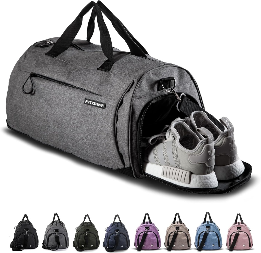 Fitgriff® jõusaalikott meestele ja naistele, kellel on kingad ja märjad osad - Duffle kott reisimiseks, spordiks, fitnessiks ja treeninguks