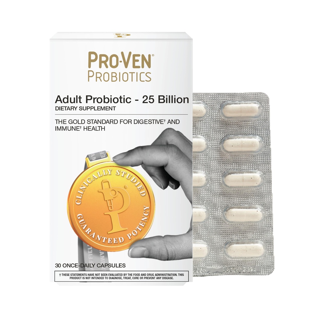 Päevane probiootikum naistele ja meestele | 25 miljardit CFU koos Acidophilus & Bifidus | Seedetrakti ja immuunsüsteemi tugi | Taimetoitlane, gluteenivaba, laktoosivaba | 30 kapslit