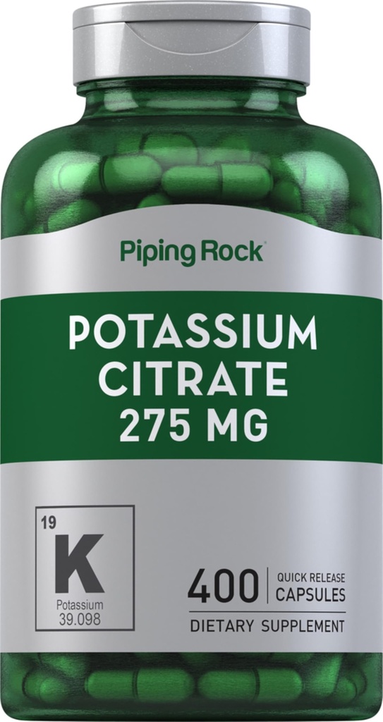 Torukivi kaaliumtsitraadi lisand | 275 mg | 400 kapslit | Mitte-GMO, Gluteenivaba