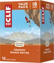 CLIF BAR - Crunchy Maapähklivõi - valmistatud orgaanilistest kaeradest - 11 g valku - mitte-GMO - taimepõhine - energiabaarid - 2,4 oz. (18 Pack)