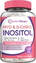 Arsti retseptid Inositool Supplement, Myo-Inositool & D-Chiro Inositool Kapslid 2050mg per Serving, Ideaalne 40: 1 Blend, Hormoon Tasakaal naistele, Munasarja funktsiooni ja viljakuse tugi, 120 Vegan Caps