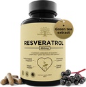 Resveratrooli lisand Quercetin & Viinamarjaseemnega - 850mg taimset segu, kõrge potentsiga polüfenoolid ja antioksüdandid üldiseks heaoluks, 60 vegankapslit