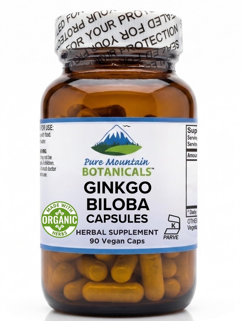 Ginkgo Biloba kapslid – Kosher Vegan kapslid 400mg Ginkgo Biloba Leaf ja Ginko Extract Supplement