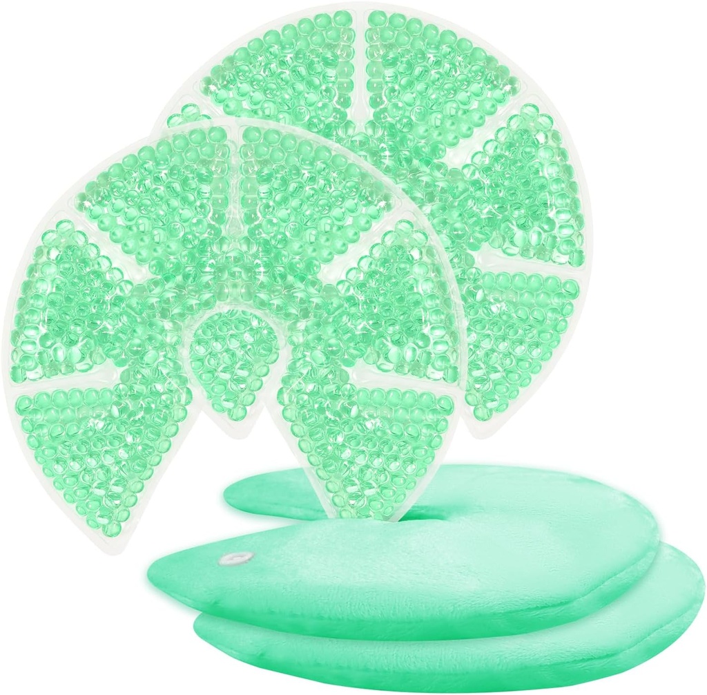 Kuum/külm rindade geel helmes pakendid Rindade jahutamine/kuumapadjad rinnaga toitmise, põetamise valu, mastiidi, engorgement, turse, pistetud kanad | Suurendage piima maha ja tootmine,2 Pack (roheline)
