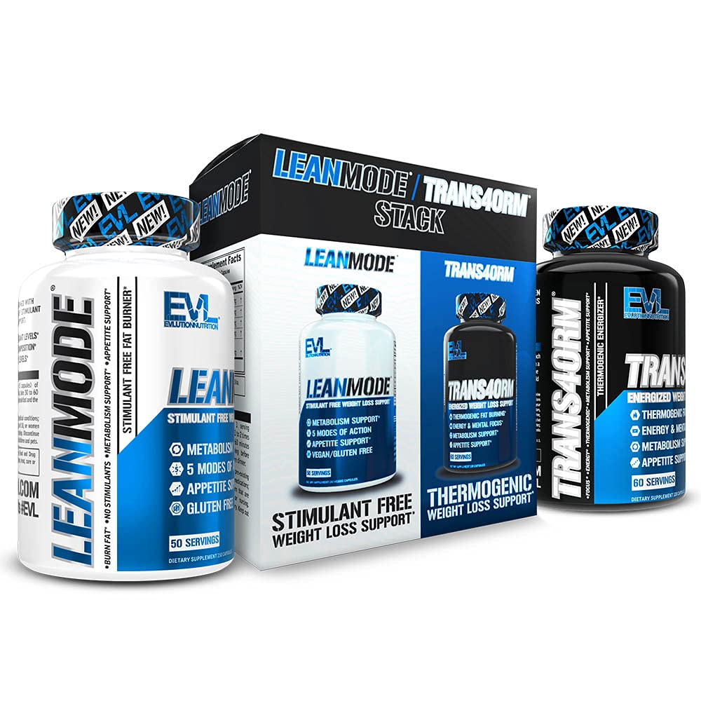 EVL Kaalulangus Toetus Stack - Trans4orm Thermogenic Fat Burner & Metabolism Toetus pillid rohelised kohvioad ekstrakti ja Forskolin Plus LeanMode Mitte-stimulaator
