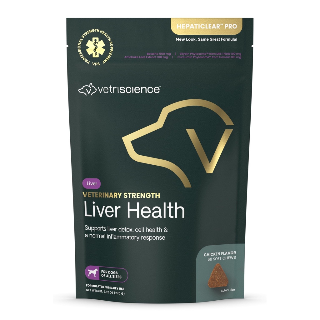 VetriScience Veterinary Tugevus Maksa Tervis Chews - Koerte Maksahoolduse Täiendus Detox Support - Koer Supplement - Toetab Immuunsüsteemi - Ei Paastumine Nõutav - 60 Count