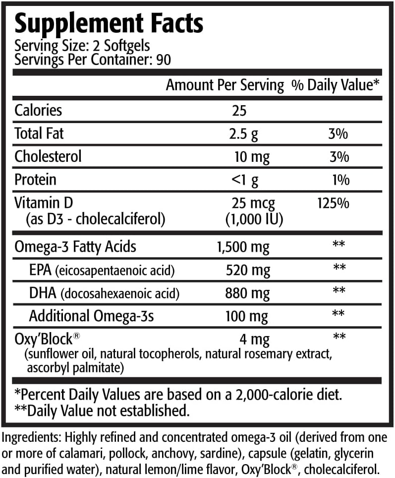 Res-Q 1250+ oomega-3 ja vitamiin D3 Kalaõli kapslid 3- pakk