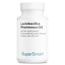 Supersmart Lactobacillus Rhamnosus GG 10 miljardit CFU päevas (LGG probiootikum koos inuliiniga) - L. Rhamnosus Supplement | Non-GMO & Gluteenivaba - 60 DR kapslid