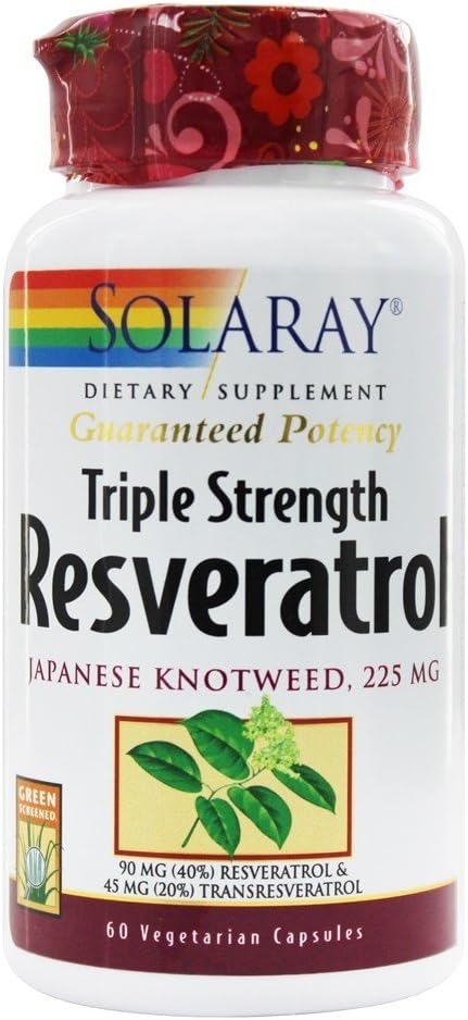Solaray Triple Strength Resveratrol - 225 mg - 60 taimetoitlast kapslit