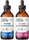 Wild & Organic Alcohol Detox Tinktuur 4 fl oz & Maks Cleanse Tinktuur 4 fl oz
