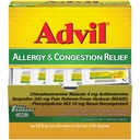 Advil allergia ja ummikute leevendamise tabletid, valu leevendamine, palaviku vähendaja ja allergia leevendamine ibuprofeeni, fenülefriini HCl ja klorofeniramiin Maleaat 4 mg - 50 kaetud tabletti