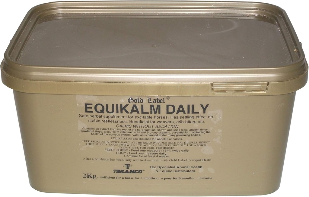 Kuldmärgis Equikalm Daily, Horse Calming, Horse Supplement, 2 KG