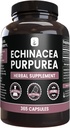 Puhtad ORIGINAALSED KOOSTISOSAD Echinacea Purpurea (365 kapslit) Ei magneesiumi ega riisi täiteaineid, alati puhas, laboris kontrollitud