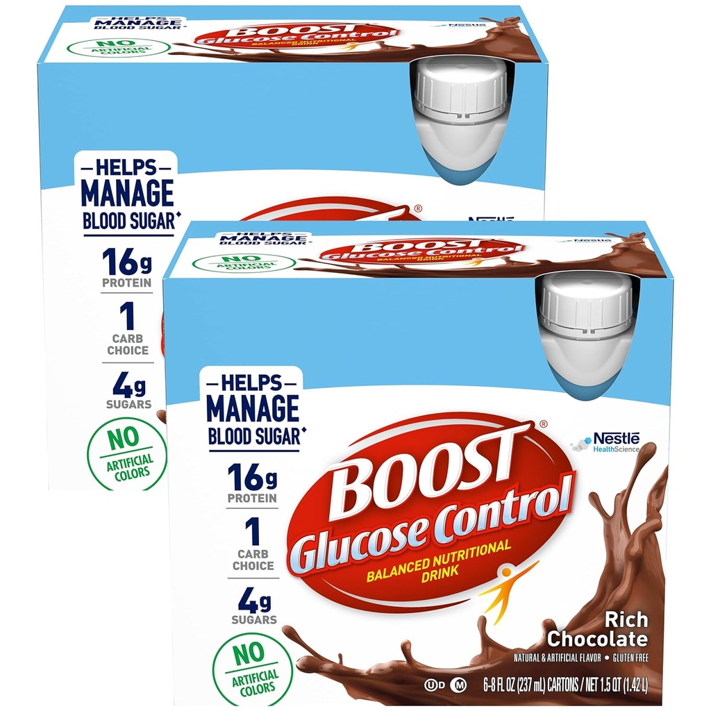 Boost Glükoosi Kontrolli Rikkalik Šokolaad Valmis Joomiseks, 8 untsi., 12 Count