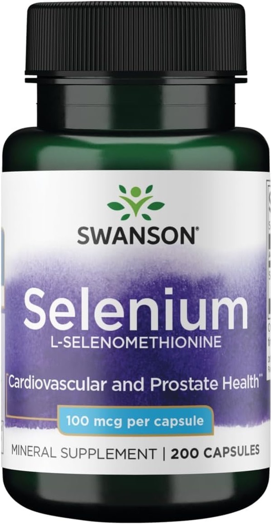 Swanson Selenium (L-Selenometioniin) 100 mcg 200 kapslit
