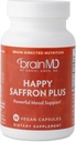 Dr Amen BrainMD Happy Saffron Plus - 90 kapslit, pakendis 2 - Safran Flower Extract, Curcumin & Tsink - Vegan, Gluteenivaba - 60 kokku Servings