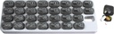 Igakuine Med Korraldaja 31 Päevase Eemaldatavad Pillid Kodu, Töö, Reisimine, Numbrilised Pillboxid Toidulisandid Ja Vitamiinid (Grey)