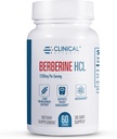 Kliinilised toimed Berberine HCL - puhas Berberine 1200mg - Maksatoetus - Vegan Supplement - 60 Veggie kapslit - valmistatud USA-s