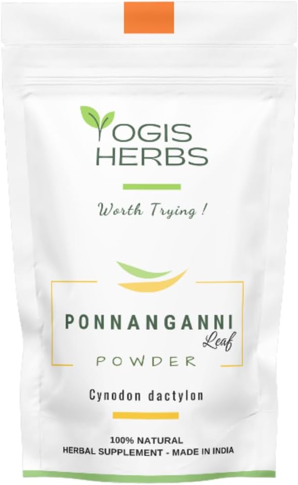 YOGIS HERBS Ponnanganni Leaf Powder (Sessile joyweed) – Holistic Health Supplement for Eye, Skin, Bone and Immune Wellness | Natural Detox Aid -100 GMS (3,5 oz)