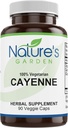 FATURE'S GARDEN ESSENTIALS Cayenne - 90 Veggie kapslit 500mg orgaanilise Cayenne piparpulbriga