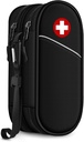 SITHON Double-Layer Epipen Carrying Case, Travel Medic Medicine Korraldaja Kott erakorralise meditsiinilise koti hoiab 2 EpiPens, astma inhalaator, anti-Histamine, Auvi-Q, Allergy Medicine Essentials (must)