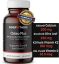 Osteo Plus 4-in-1 terviklik täiendus - Kaltsium D3-vitamiiniga, K2-ga ja Bonoliiviga - toetab tervislikku vananemist - gluteenivaba, mitte-GMO, vegan (60 loend)