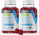 VITEEY D3-vitamiini kummid täiskasvanutele ja teismelistele - 5000 IU, 125mcg, Ultra tugevus - suhkruvaba, luu, liigeste ja lihaste tervis, immuunsuse suurenemine - taimetoitlane, želatiinivaba - maitsev närimiskumm
