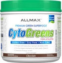 ALLMAX Toitumine - Cytogreens Super Greens Pulber, Infundeeritud Spirulina, Spinach & Odra Roht, Toetab Immuunsüsteemi Ja Seedetrakti Tervist, Gluteenivaba & Vegan, 30 Servings (Šokolaad)